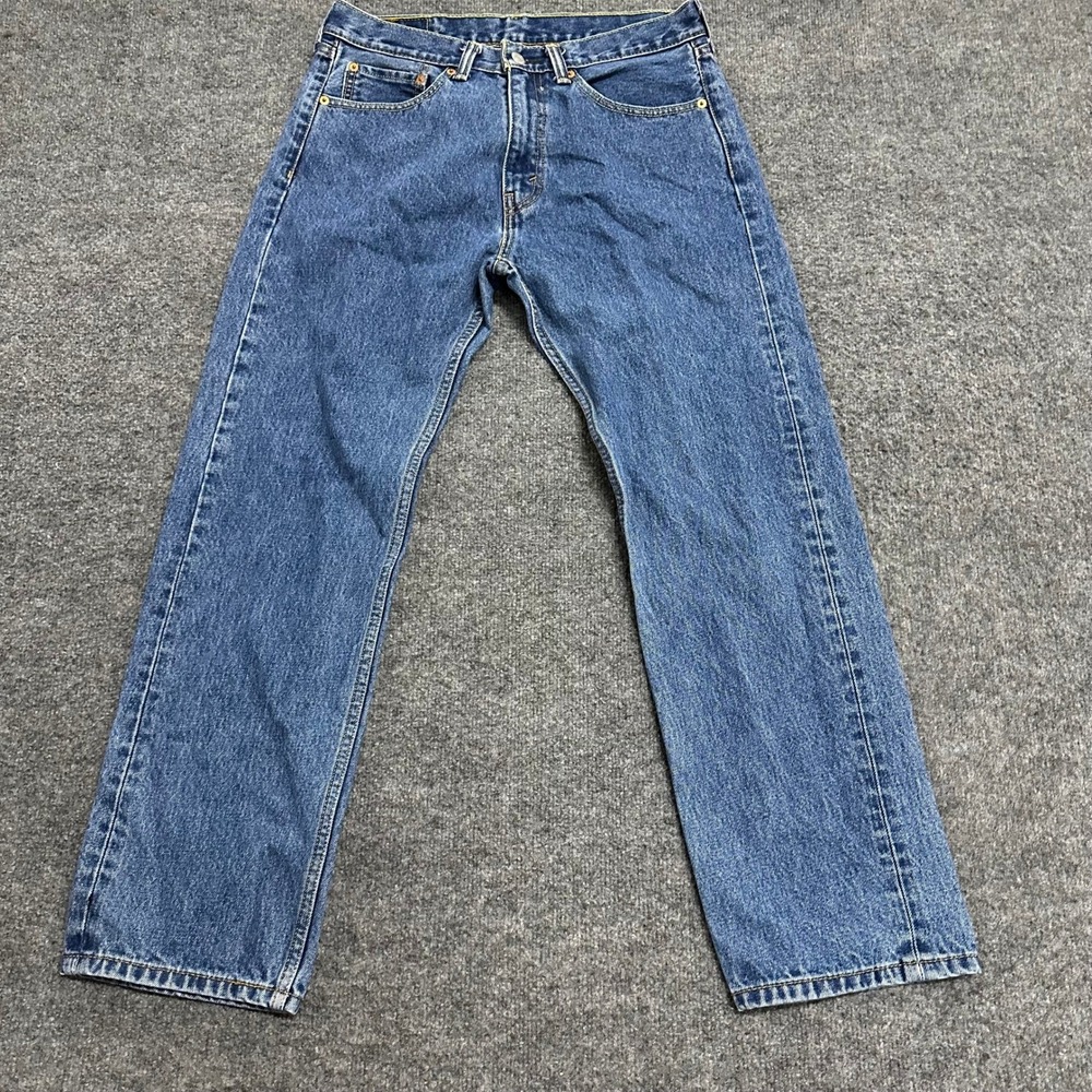 Levi's Jeans Mens Size 32x29 Blue 505 Regular Fit Straight Leg Denim Classic